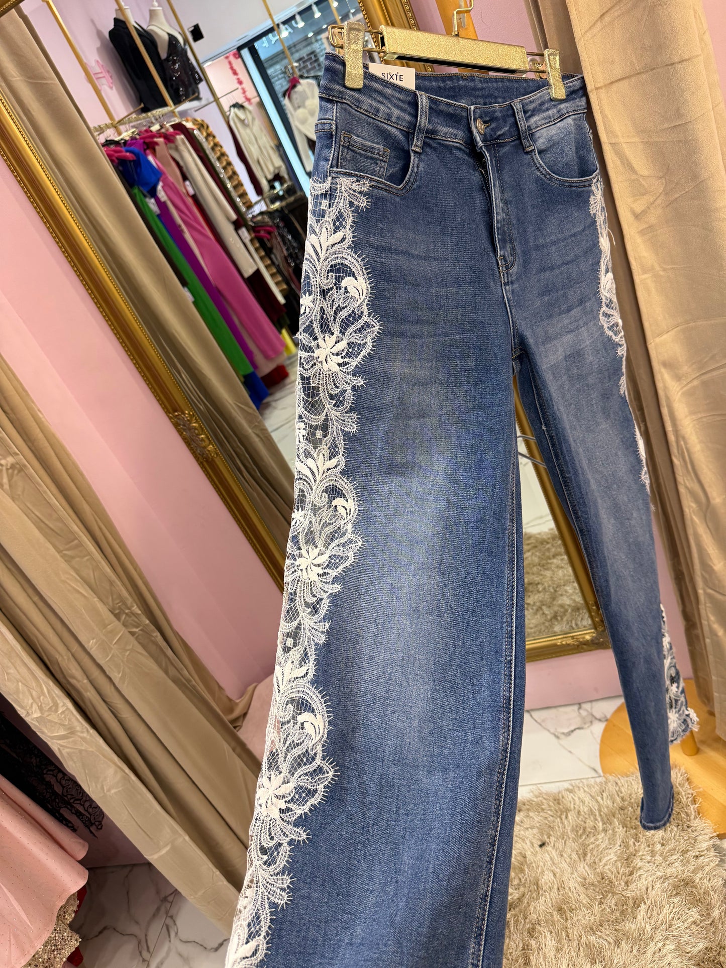 Pantalon Encaje Lateral