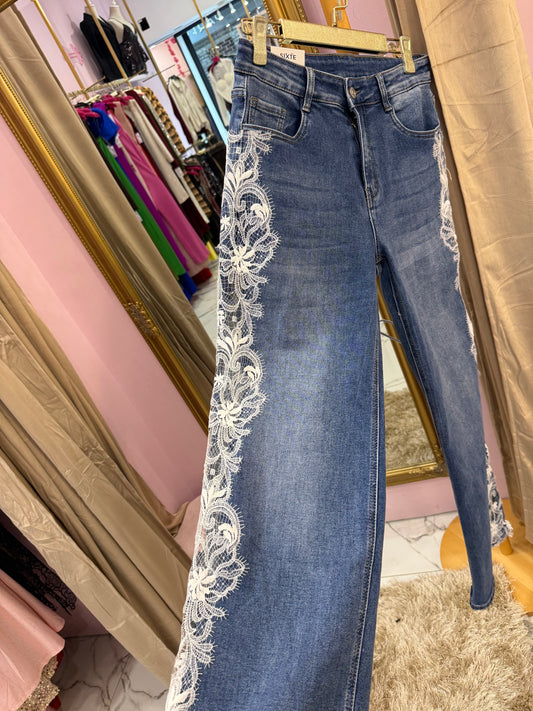 Pantalon Encaje Lateral