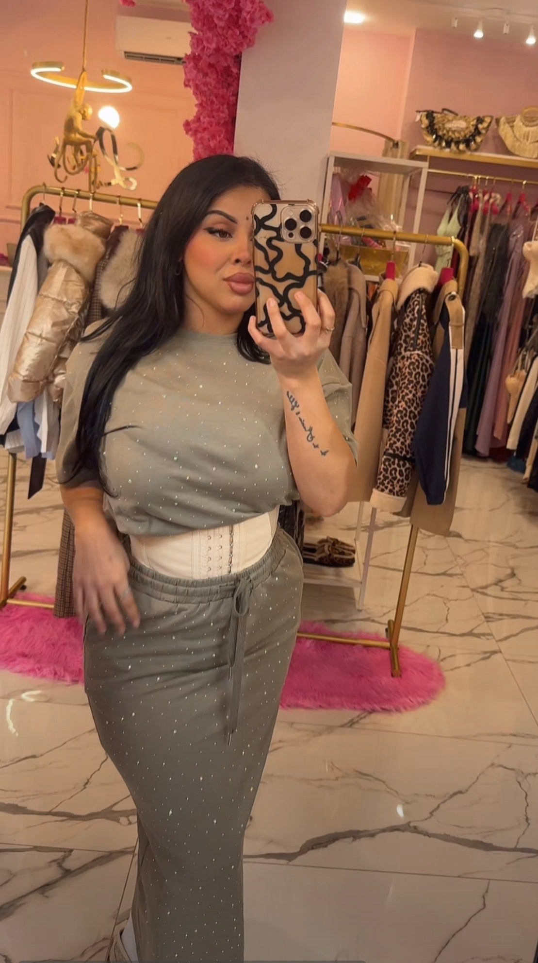 Conjunto Falda brillo