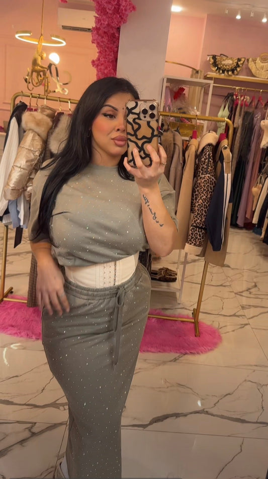 Conjunto Falda brillo